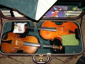Viola and Violin in their case